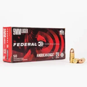 9mm 124 Grain FMJ 1000 Rounds – Federal American Eagle