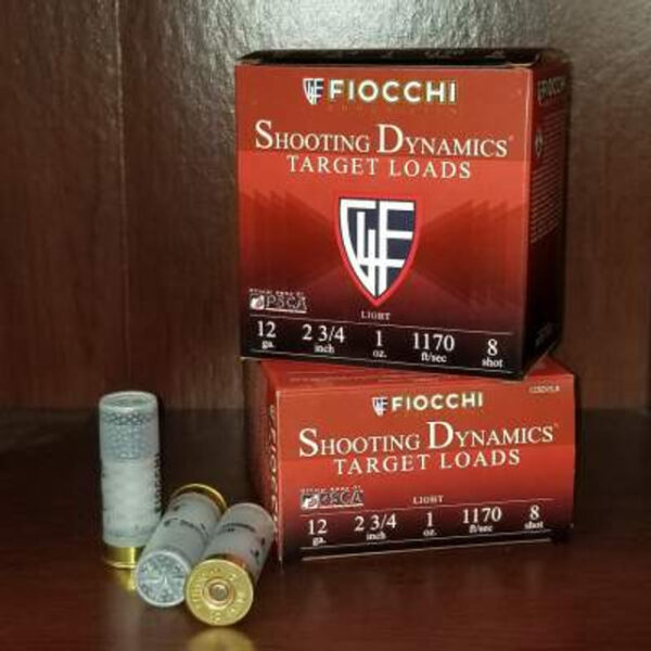 12 Gauge 8 Fiocchi Lead Shot – 2-3/4” 1-1/8 oz - 250 Rounds