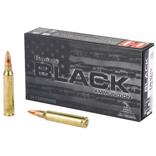 5.56x45 62 Grain FMJ - Hornady BLACK - 200 Rounds