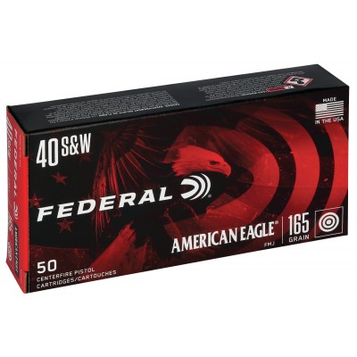 40 S&W 165 Grain FMJ 50 Rounds - Federal American Eagle