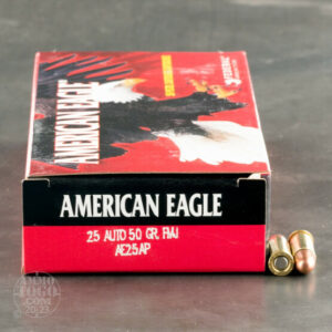 25 ACP 50 Grain FMJ 1000 Rounds – Federal American Eagle