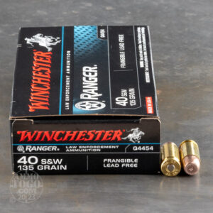 Winchester Ranger 40 S&W 135 Grain Frangible – 500 Rounds For Sale