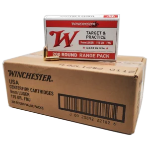 9mm 115 Grain FMJ Range - Winchester - 1000 Rounds