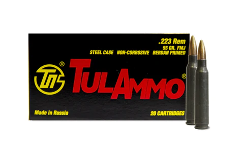 Tula 223 Rem 55 Grain FMJ - 20 Rounds