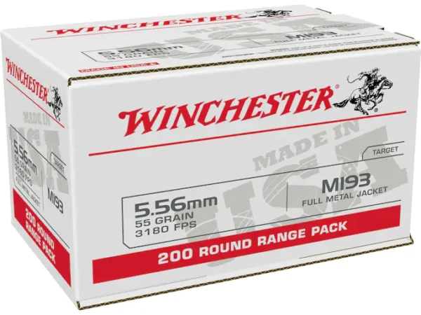 Winchester 5.56x45 55 Grain FMJ M193 - 1000 Rounds