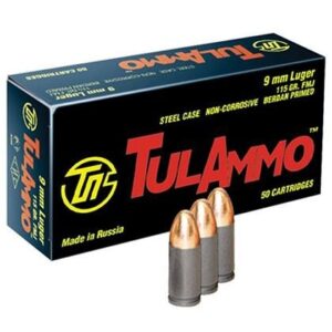 9mm 115 Grain FMJ Tula – 1000 Rounds For Sale