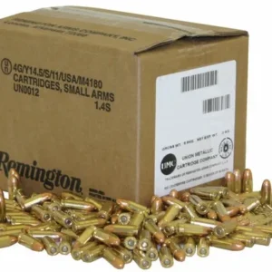 Remington 9mm 115 Grain FMJ Remington UMC – 1000 Rounds