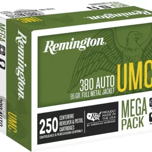 Remington UMC Ammunition 380 ACP 95 Grain Full Metal Jacket – 1000 Rounds