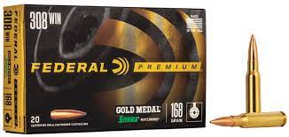 Federal Premium Gold Medal Centerstrike Ammunition 308 Winchester 175 Grain Open Tip Match