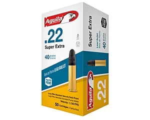 Aguila Super Extra Standard Velocity Ammunition 22 Long Rifle 40 Grain Lead Round Nose