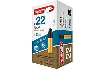 Aguila Target Ammunition 22 Long Rifle 40 Grain Lead Round Nose