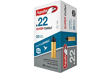 Aguila Super Colibri Ammunition 22 Long Rifle 20 Grain Lead Solid Point